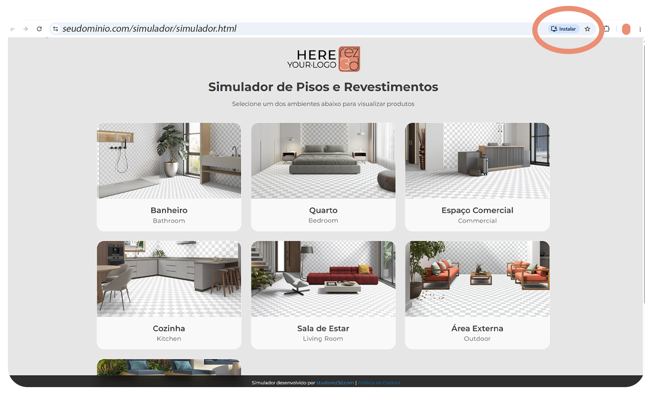 Simulador integrado no seu site