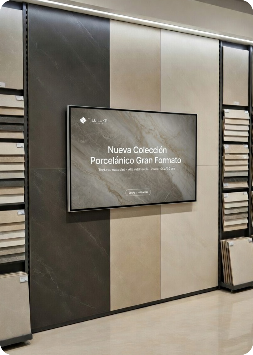 Publicidade digital no showroom